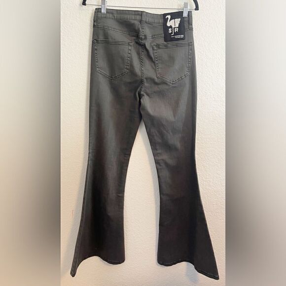 Free People Jeans x Sandrine Rose washed Black Wide Leg Super Flare Jeans NWT 29 - Picture 6 of 11